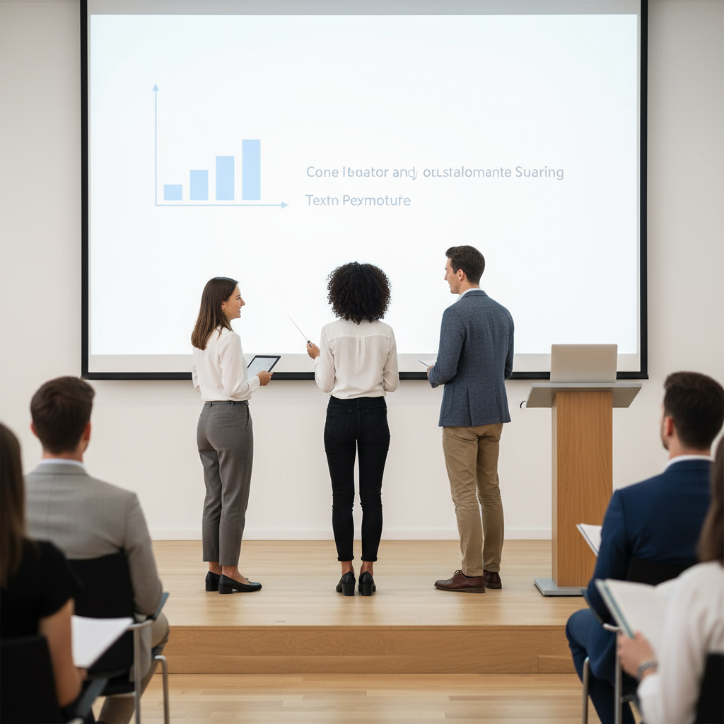 Students presenting research papers at ProjectsPlace